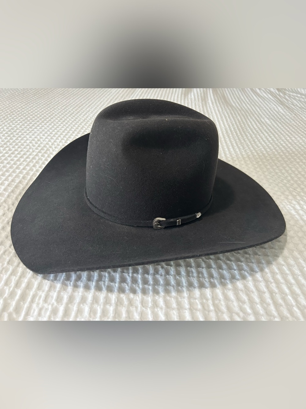 Brand new Stetsons black felt cowboy hat.